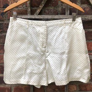 White Silk Polka Dot Short